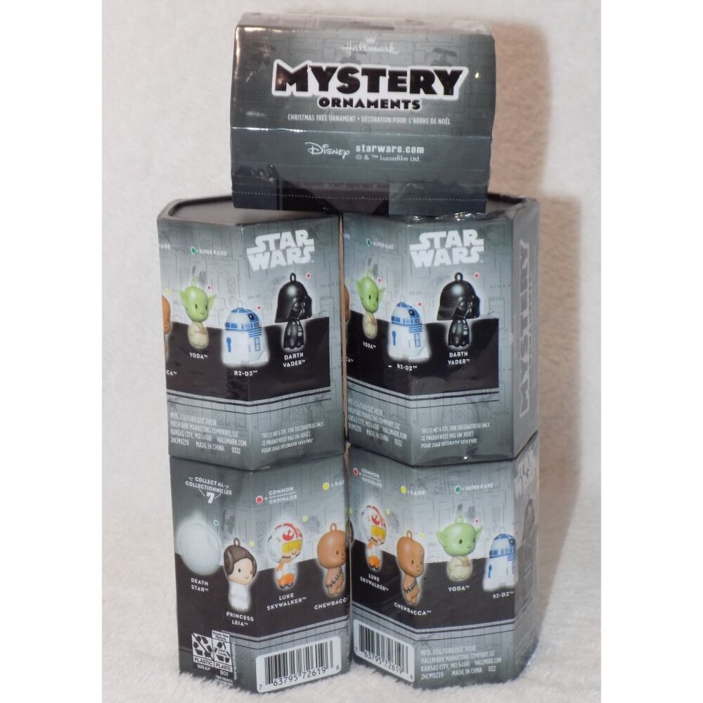 STAR WARS - LOT OF 5 - Hallmark MYSTERY Christmas Ornament Capsules